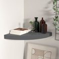 thumbnail image 1 of vidaXL Floating Corner Shelf High Gloss Grey 35x35x3.8 cm MDF, 1 of 4
