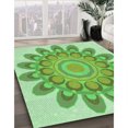 thumbnail image 3 of Ahgly Company Machine Washable Indoor Rectangle Transitional Jade Green Area Rugs, 2' x 5', 3 of 7