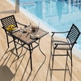 thumbnail image 3 of Patiojoy 28" Patio Bar Height Table Outdoor Steel Square Bar Table W/ Reinforced Steel Structure, 3 of 6