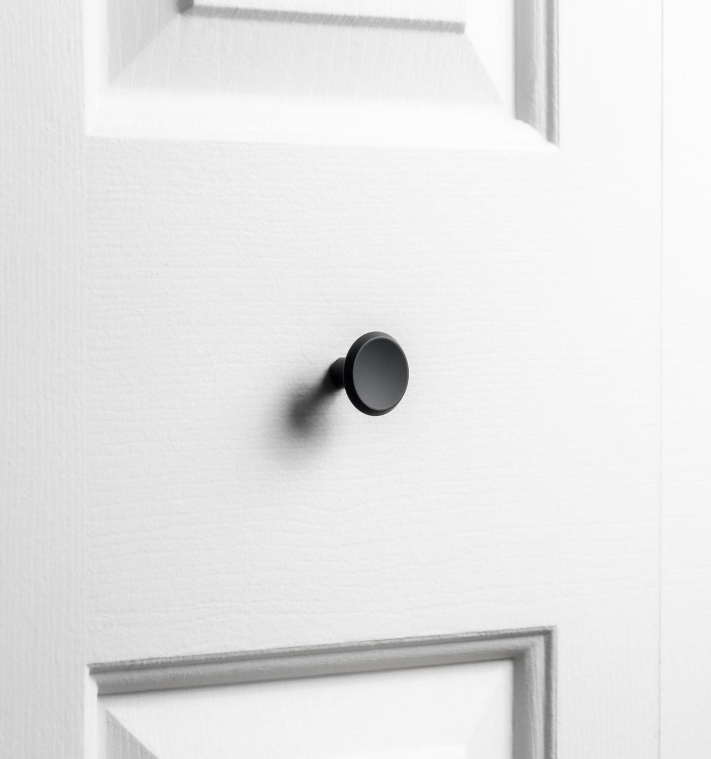 Era Boutons en Métal, Noir Mat, Boutons avec Vis, pour Tiroirs et Portes d'Armoires de Cuisine Lot de 2.
