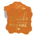 thumbnail image 1 of Inkdotpot Real Gold Foil Bracket Shape Paper Hang Tags Thanks From The New Wedding Favor Tags Pack Of 100, 1 of 7