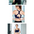 thumbnail image 3 of Virmaxy Womens Wireless Bra Solid Color Soft and Comfortable Gathered Large Bra Solid Color Soft and Comfortable Without Steel Rings Gathering To A Large Bra Blue-3 XL, 3 of 4