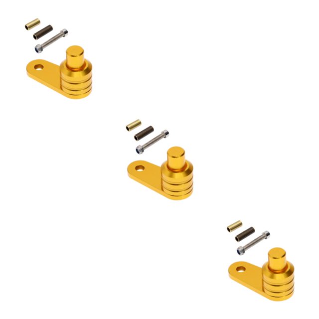 stanreset 1/2/3/5 Universal Aluminum Alloy Motorcycle Brake Lock Switch Replacement Motorbike Parking Button Lever Motorcycles Repair Gold 3PCS
