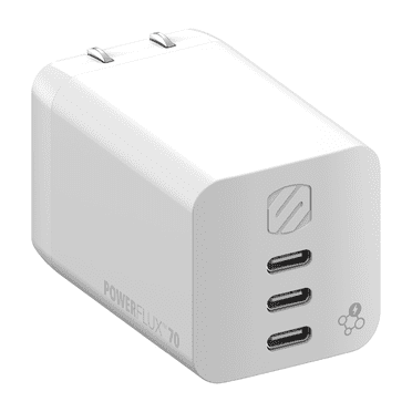 Chargeur résidentiel Scosche HPD70WT-SP PowerFlux PD70 70 watts USB-CMD triple Power Delivery Blanc