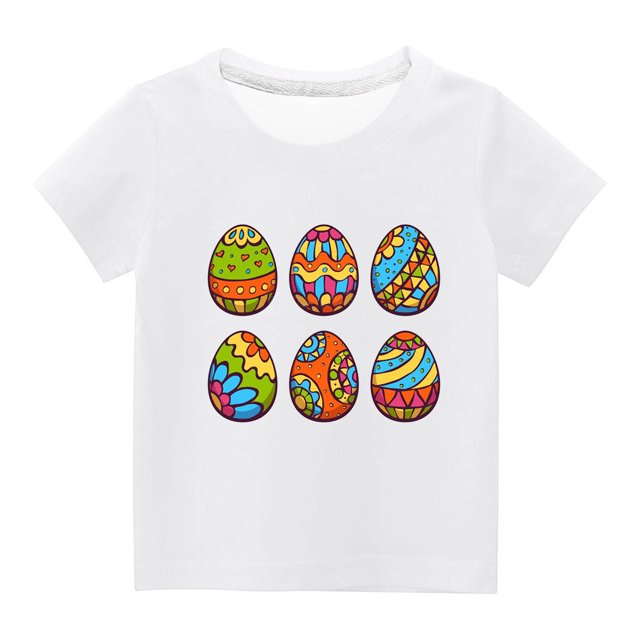 Chemises pour Filles Tout-Petits Enfants Garçons Filles Mignon Col Rond Imprimé Manches Courtes Haut