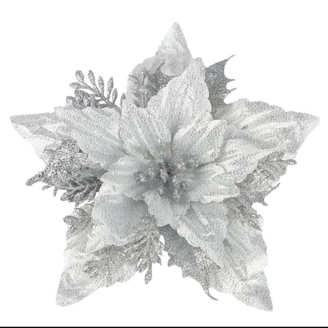 5PCS Big sharp corner Christmas plus flower surround plastic three-dimensional artificial flower Decoration Ornaments
