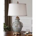 thumbnail image 1 of Uttermost Cancello Lampe en Céramique et Résine Texturée en Tan/bleu/argent/blanc Cassé, 1 of 3