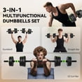 thumbnail image 4 of Soozier Ensemble d'Haltères Réglables, Ensemble de Poids 3 en 1 pour Gym à Domicile, 55 Lb, 4 of 10
