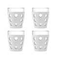 thumbnail image 1 of Lifefactory 10-Ounce Beverage Glasses with Protective Silicone Sleeves, 4-Pack, Stone Gray, 1 of 8