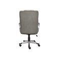 thumbnail image 4 of Serta Executive Office Chair Ergonomic Computer Upholstered Layered Body Pillows, Contoured Lumbar Zone, Black Base, Fabric, Grey/Silver, 4 of 7