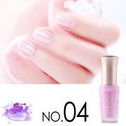 FcBaudy Nail Polish, Gifts for Women Long Lasting Unpeelable Candy Color Translucent Jelly Nail Polish 10ML Makeup brush