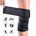 thumbnail image 2 of Woeilo Elastic Knee Wraps Compression Bandage Support for Legs, Thighs, Hamstrings Ankle & Elbow Joints Reduce Swelling, Lymphatic Relief Help Recover from Knee Replacement Surgery One Size, 2 of 5