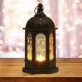 thumbnail image 3 of YOPTOP Ramadan Lantern Decoration Plastic LED Eid Mubarak Lamp Exquisite Battery Powered Ramadan Festival Table Light Home Festival Decoration Gift for Children Home Tabletop Decor,black, 3 of 9
