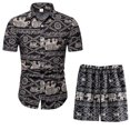 thumbnail image 1 of Men‘s Summer 2-Piece Beach Printed Short Sleeve Shirts & Shorts Pants Sets Note Please Buy One Or Two Sizes Larger, 1 of 3