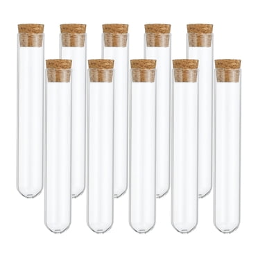 Unique Bargains Tubes à Essai 9ml, 20 Pcs 3.94x0.63 Po Contenants en Verre avec Bouchon en Liège