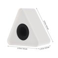 thumbnail image 2 of Milisten 2Pcs Portable ABS Injection Molding Triangle Shaped Interview Mic Microphone Logo Flag Station Logo (White), 2 of 6