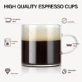 thumbnail image 2 of 4-Pack 4oz Espresso Cups Espresso Shot Glasses with Handle, Small Glass Coffee Cups, Espresso Mugs Demitasse Cups Cappuccino Cup for Hot or Cold Latte, Tea, Microwave Dishwasher Safe, 2 of 5