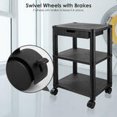 thumbnail image 2 of 3-Tier Printer Stand with Drawer Mobile Printer Cart with 4 Swivel Wheels, 2 of 3