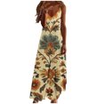 thumbnail image 2 of Ovzne Robes d'Été pour Femmes Robe de Plage Robes d'Été pour Femmes Imprimé Sans Manches Col Rond Robe Décontractée Robes Robe d'Été Imprimée Liquidation, 2 of 5