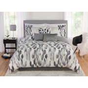 Faux Suede Ikat Comforter Set