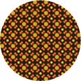 thumbnail image 1 of Ahgly Tapis Rond Lavable en Machine Intérieur Transitionnel Rouge Nuit, 6 Pieds Rond, 1 of 7