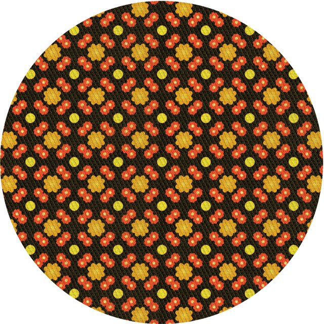 Ahgly Tapis Rond Lavable en Machine Intérieur Transitionnel Rouge Nuit, 6 Pieds Rond