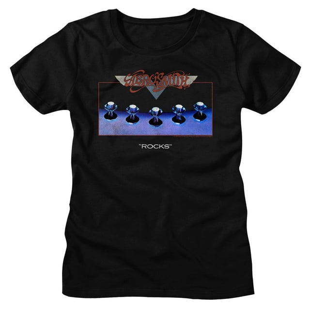T-Shirt Noir pour Femme Aerosmith Rocks