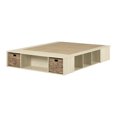 thumbnail image 2 of South Shore Avilla Queen Storage Platform Bed with Wicker Baskets, in Bleached Oak, 2 of 14