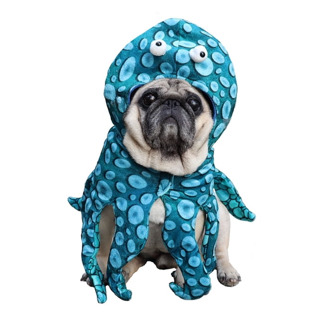 POINTERTECK Dog Cat Octopus Costumes Pet Halloween Cosplay Dress Funny Octopus Costume for Dogs