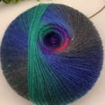 thumbnail image 3 of Segmental Dyed Rainbow Hand Knitted Thread  200g 1600m Long Invincible Magic Ball Wool Crochet Thread Rainbow Magic Ball, 3 of 7