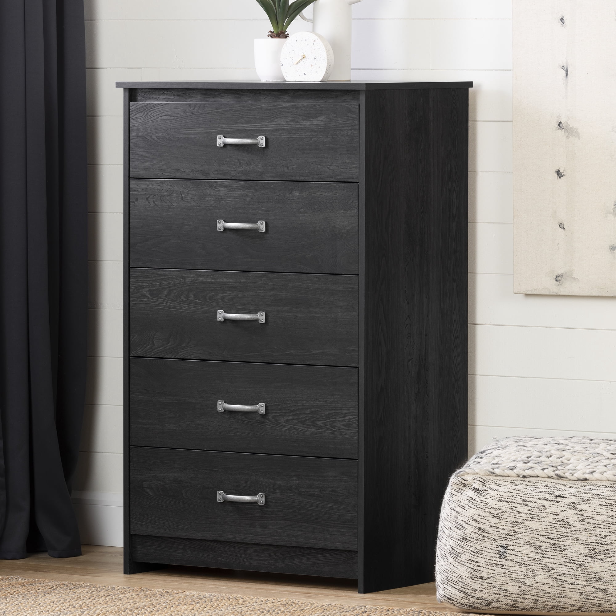 South Shore Tassio 5-Drawer Chest for Adult, in Gray Oak