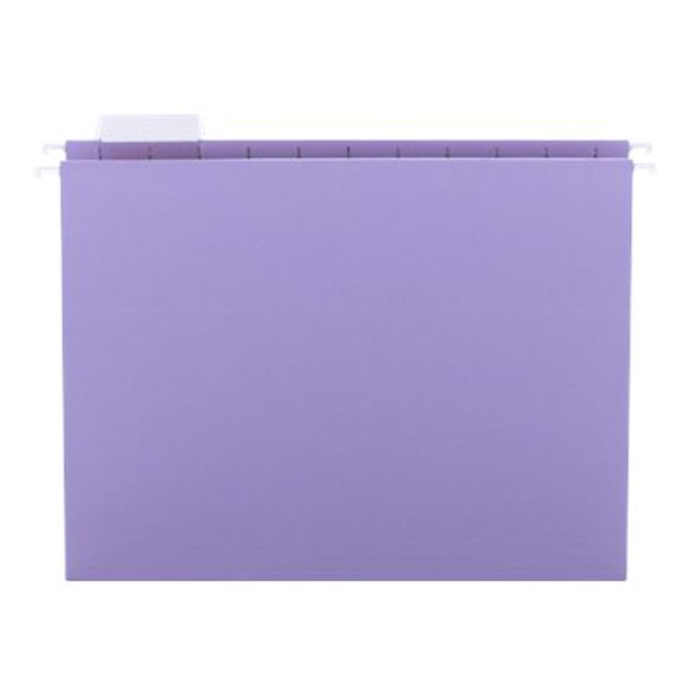 Hanging Folders, Recycled, Letter Size, Lavender, Color-Matched 1/5 Tabs, 25/Box (SMD64064)