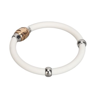 Bracelet Antistatique, Bracelet en Silicone Ion Négatif pour l'Équilibre Énergétique et la Forme Physique en Extérieur, Blanc