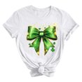 thumbnail image 4 of Elvqul Shirts T - à Manches Courtes pour Femmes T-Shirts de la Saint-Patrick T-Shirts Décontractés à Imprimé Col Rond Vacances Hauts Grande Taille pour Dames Mignons, 4 of 5