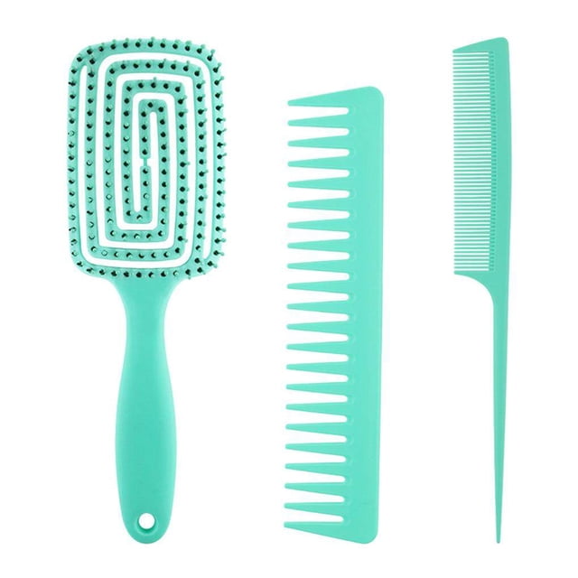 Detangler Brush Set Detangling Brush and Comb for Defining Natural Curly Hair