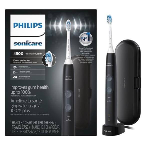 Philips Sonicare ProtectiveClean 4500 Gum Health Rechargeable Electric Toothbrush, HX6827, White