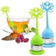 thumbnail image 1 of Tea Infuser Filter 2 Pack Stainless Steel Tea Ball - Loose Tea Steeper Mesh Tea Cup Filter with Flower shaped Silicone Handle for Loose Leaf or Herbal Tea, 1 of 7