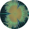thumbnail image 1 of Ahgly Company Machine Washable Indoor Round Transitional Green Area Rugs, 3' Round, 1 of 7