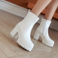 thumbnail image 2 of XZNGL Womens Winter Thick Bottom Waterproof Platform Thick High Outdoor Short Knight Boots, 2 of 9