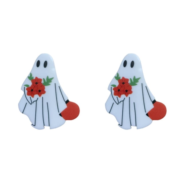 kurtrusly White Affordable Ghosts Enamel Pin Modern Minimalist Brooche Delicate Intricate Enamel Pin Punk D 2Set