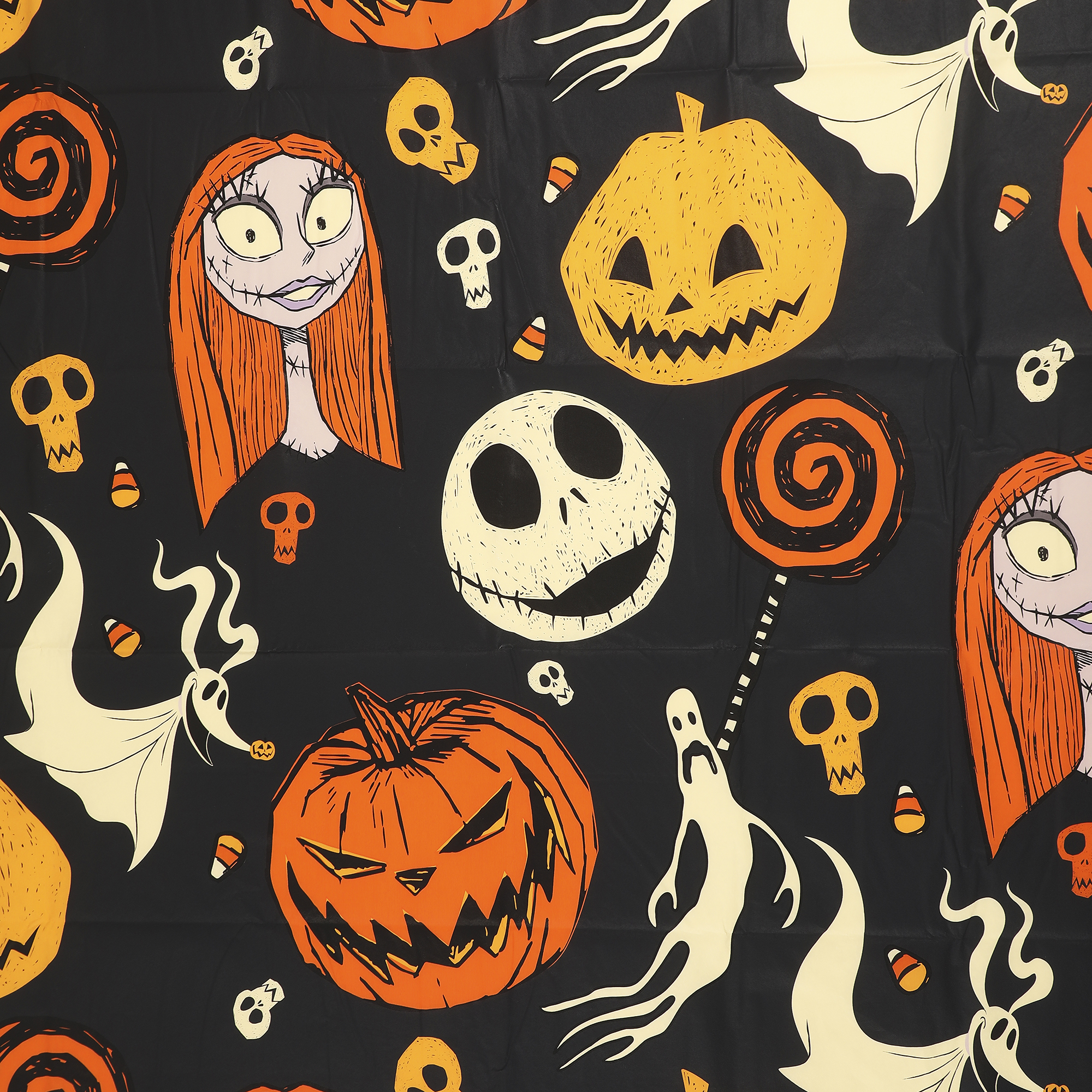 Disney The Nightmare Before Christmas Jack Sally and Zero All-Over Print Vinyl Tablecloth