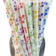 thumbnail image 1 of Pailles à Boire en Papier à Pois Arc-en-Ciel de Roc Paper Straws, 1 of 4
