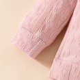 thumbnail image 4 of GDREDA Girls Two Piece Outfits Baby Girl Cute Rabbit Embroidered Long Sleeve Top + Solid Color Pants Set Wool Woven Long Sleeve Pants Pink,18-24 Months, 4 of 9