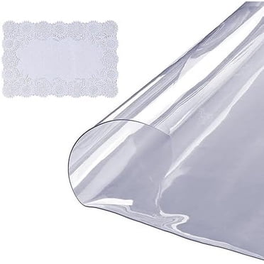 Protecteur de Nappe Transparent, Housse de Table Ronde 48 Pouces/1230 mm, Nappe en Plastique PVC de 1,5 mm d'Épaisseur, Protecteur de Bureau Imperméable pour Bureau d'Écriture, Table Basse, Table de Salle à Manger Transparent 48 x 48 Pouces