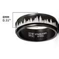 thumbnail image 3 of Men's Stainless Steel Forest Trees Spinner Fidget Ring Anxiety Band Outdoor 8MM, 3 of 4