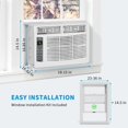 thumbnail image 3 of Ourlova 6000 BTU Window Air Conditioner WiFi Energy Saving Window AC Unit with Remote App Control Timer Function Easy Install Kit, 3 of 6