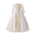 thumbnail image 3 of MKOSPLRT Robe Formelle à Manches Longues pour Filles 4-8 Ans Élégante Robe Brodée Robes Maxi pour Célébrations Culturelles Tenue de Fête, 3 of 9