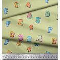 thumbnail image 3 of Soimoi Velvet Fabric Numbers & Alphabets Text Decor Fabric Printed Yard 58 Inch Wide, 3 of 3