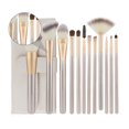 thumbnail image 1 of FONDOTIN 1Set White Nylon Mascara Brush Set with Wood Handle for Professional Makeup and Eyebrow Combing, 1 of 8