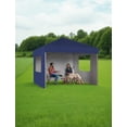 thumbnail image 4 of 10 X 10ft Pop-Up Canopy, Foldable Outdoor Sunshade Shelter, One-Push Setup Tent for Events, Parties, Camping and Commercial Use, Instant Setup Tent Shelter, with 3 Removable Sidewalls, 4 of 7